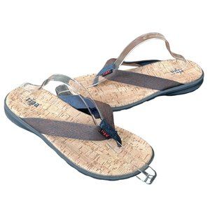 Ripa Sandals Unisex Mens 9 Womens 11 Sedona Flip Flop Brown Cork Comfort Slip On